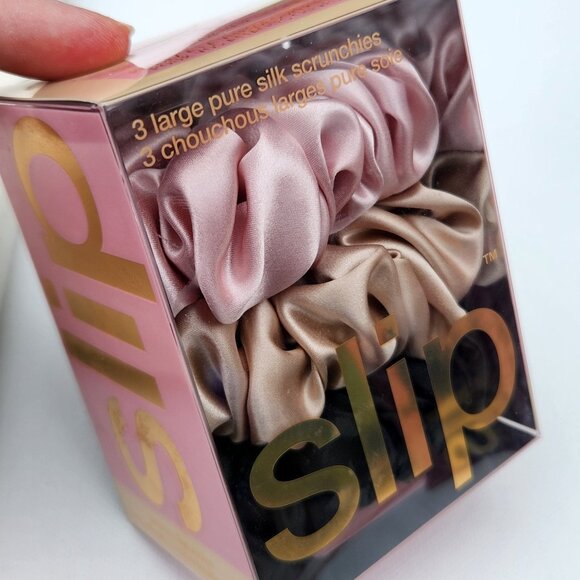 Slip 3 pc Pure Silk Large Scrunchie Set - New in Box - Picture 3 of 4